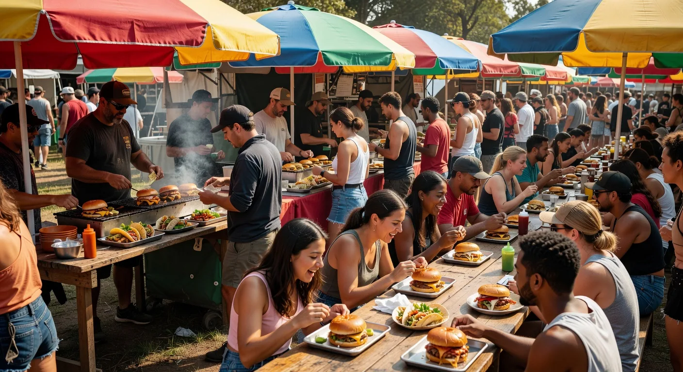Food stalls at Joyful Craft Space