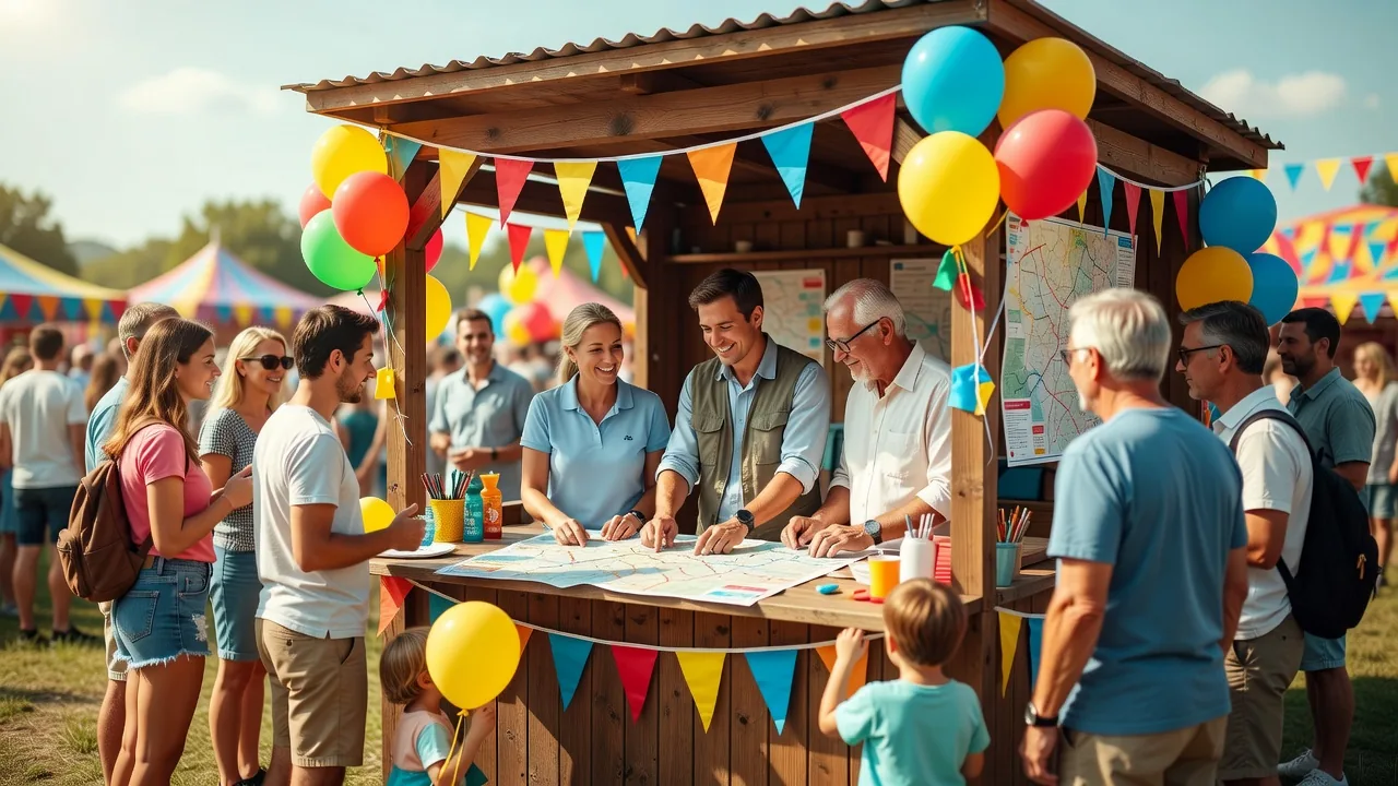 Joyful Craft Space information booth and staff team